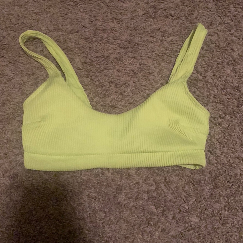 Neon yellow bikini top